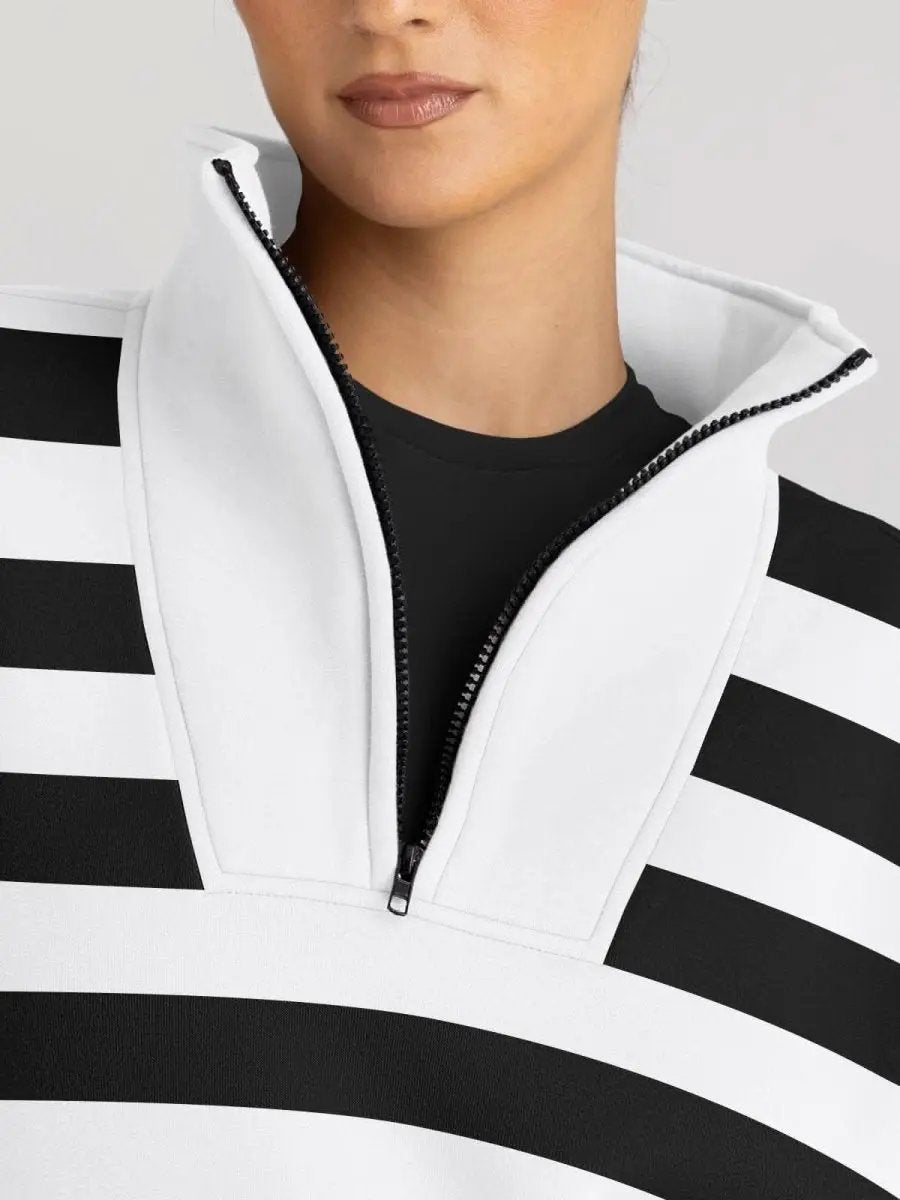 Trendy Queen Sweatshirts Half Zip Pullover Quarter Zip Oversized Hoodies Sweaters Comfy Fall Outfits 2024 Y2K Winter Clothes - Love Salve